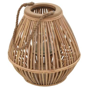 Hanging Candle Lantern Holder Wicker Natural | Hipomarket