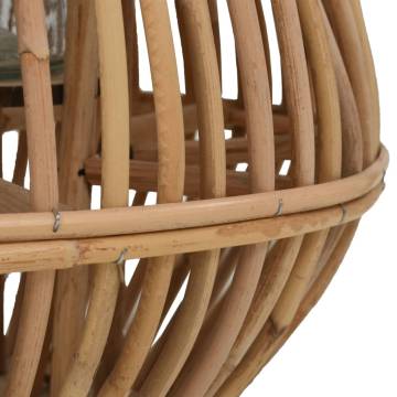 Hanging Candle Lantern Holder Wicker Natural | Hipomarket