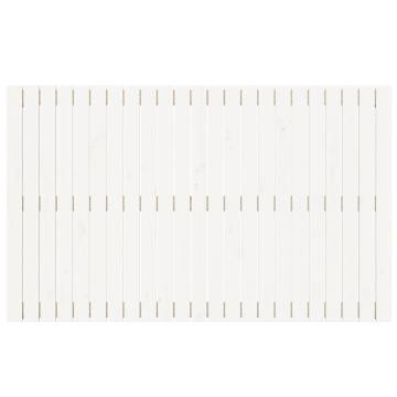 Elegant White Wall Headboard - 147x3x90 cm Solid Pine Wood