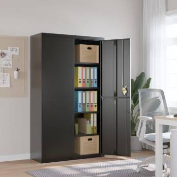 File Cabinet Black 105x40x180 cm Steel - Stylish & Durable