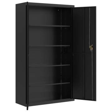 File Cabinet Black 105x40x180 cm Steel - Stylish & Durable