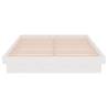 White Solid Wood Bed Frame 120x190 cm - Small Double