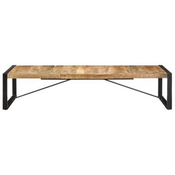 Industrial Coffee Table - 180x90 cm Rough Mango Wood | HipoMarket