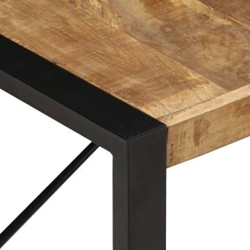 Industrial Coffee Table - 180x90 cm Rough Mango Wood | HipoMarket