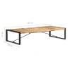 Industrial Coffee Table - 180x90 cm Rough Mango Wood | HipoMarket