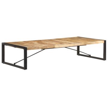 Industrial Coffee Table - 180x90 cm Rough Mango Wood | HipoMarket