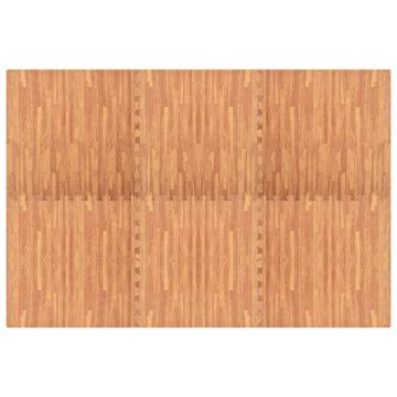 6 pcs Wood Grain EVA Foam Floor Mats | Hipomarket UK