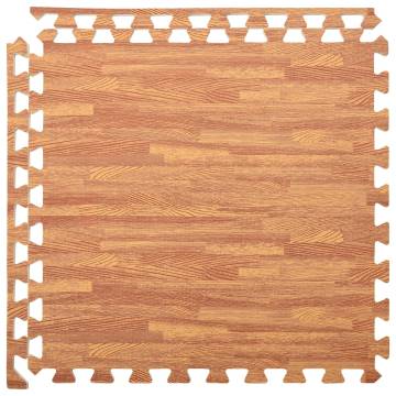 6 pcs Wood Grain EVA Foam Floor Mats | Hipomarket UK