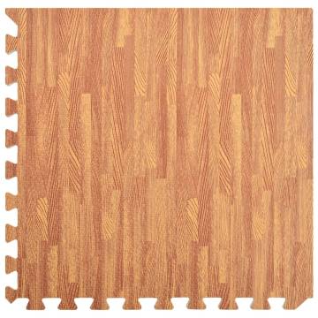 6 pcs Wood Grain EVA Foam Floor Mats | Hipomarket UK