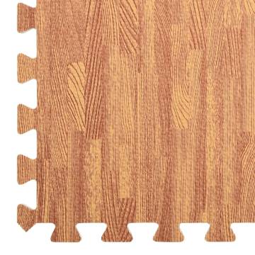 6 pcs Wood Grain EVA Foam Floor Mats | Hipomarket UK