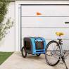 Pet Bike Trailer Blue and Grey Oxford Fabric and Iron Colour blue Size 125 x 64 x 66 cm 