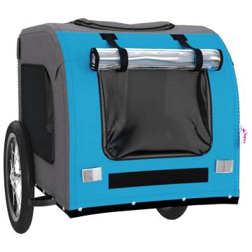 Pet Bike Trailer - Blue & Grey | Comfortable & Durable Design