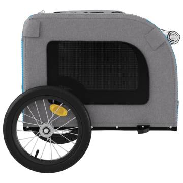 Pet Bike Trailer - Blue & Grey | Comfortable & Durable Design