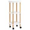 3-Tier White Trolley - Stylish Storage Solution | HipoMarket