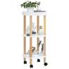 3-Tier White Trolley - Stylish Storage Solution | HipoMarket