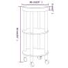 3-Tier White Trolley - Stylish Storage Solution | HipoMarket