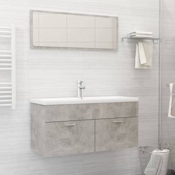 Concrete Grey Bathroom Furniture Set | Stylish and Modern