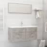 Bathroom Furniture Set Concrete Grey Engineered Wood Colour concrete grey Size 100 x 38.5 x 46 cm Number of 1 Number of Pieces 