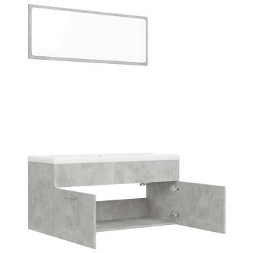 Concrete Grey Bathroom Furniture Set | Stylish and Modern