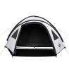 4-Person Camping Tent - Waterproof White Blackout Fabric