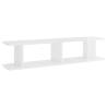 High Gloss White Wall Shelf - 2 Pieces | 90x18x20 cm