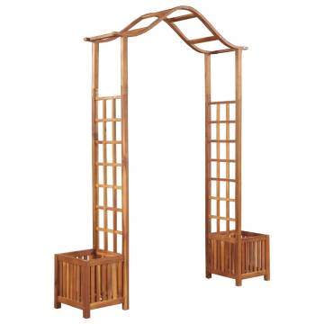 Garden Arch with Planter - Solid Acacia Wood | Hipo Market