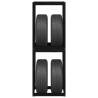 Tire Rack Black 63x40x180 cm Solid Wood Pine | HipoMarket