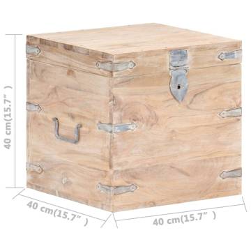 Chest 40x40 cm Solid Acacia Wood - Stylish Storage Solution