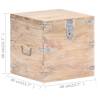 Chest 40x40 cm Solid Acacia Wood - Stylish Storage Solution