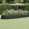 Garden Raised Bed Powder-coated Steel 373x140x36 cm Anthracite Colour anthracite Size 373 x 140 x 36 cm Quantity in Package 1 