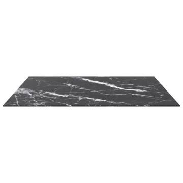 Table Top Black 80x80 cm with Marble Design - Durable & Stylish