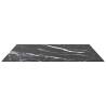 Table Top Black 80x80 cm with Marble Design - Durable & Stylish