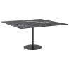 Table Top Black 80x80 cm with Marble Design - Durable & Stylish