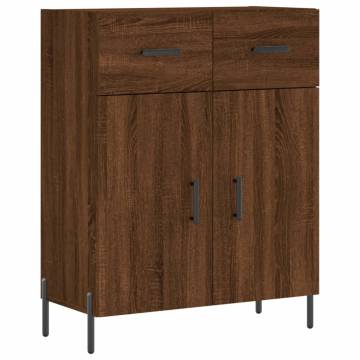 Stylish Highboard in Brown Oak - 69.5x34x180 cm