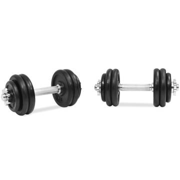 18 Piece Dumbbell Set 30 kg Cast Iron - HipoMarket