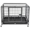 Heavy Duty Dog Cage with Wheels - Steel 98x72x77 cm