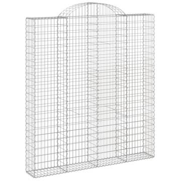 Arched Gabion Baskets 11 pcs - Durable & Decorative Garden Barrier