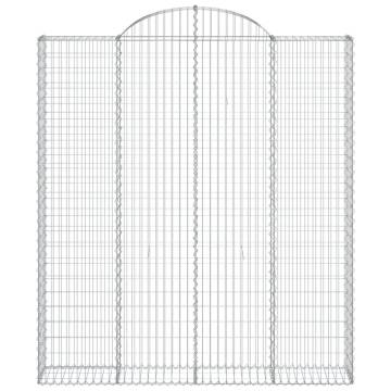 Arched Gabion Baskets 11 pcs - Durable & Decorative Garden Barrier