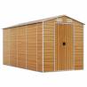 Light Brown Garden Shed - 191x385x198 cm Galvanised Steel