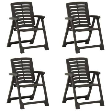 Garden Chairs 4 pcs Plastic Anthracite - Stylish & Durable