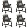 Garden Chairs 4 pcs Plastic Anthracite Colour anthracite Quantity in Package 4 Number of 1 