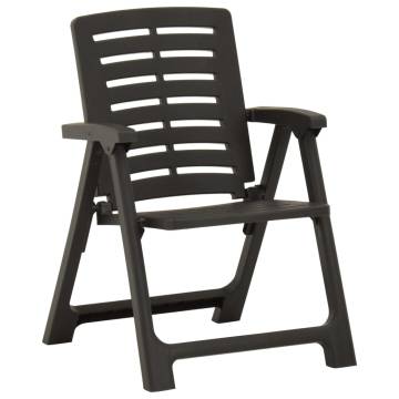 Garden Chairs 4 pcs Plastic Anthracite - Stylish & Durable