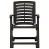 Garden Chairs 4 pcs Plastic Anthracite - Stylish & Durable