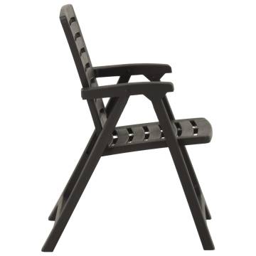 Garden Chairs 4 pcs Plastic Anthracite - Stylish & Durable