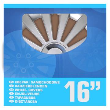 ProPlus Meridian Silver Wheel Covers 16" - 4 pcs | Hipomarket