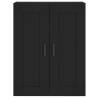 Elegant Wall Mounted Cabinets - 2 pcs Black Engineered Wood