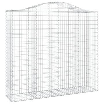 Arched Gabion Baskets 14 pcs - Durable Galvanised Iron