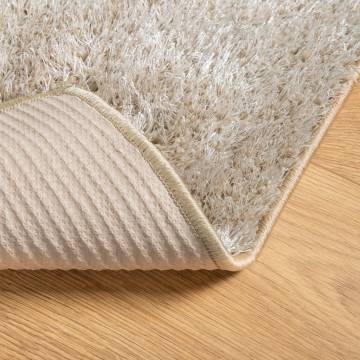 ISTAN High Pile Beige Rug 140x200 cm - Soft & Stylish