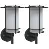 Outdoor Wall Lights 2pcs Black Stainless Steel - Stylish & Durable