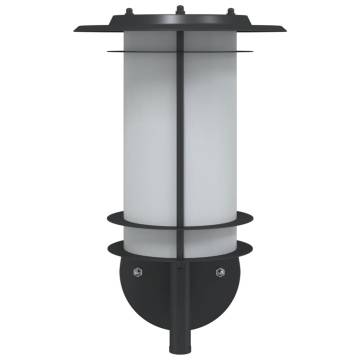 Outdoor Wall Lights 2pcs Black Stainless Steel - Stylish & Durable